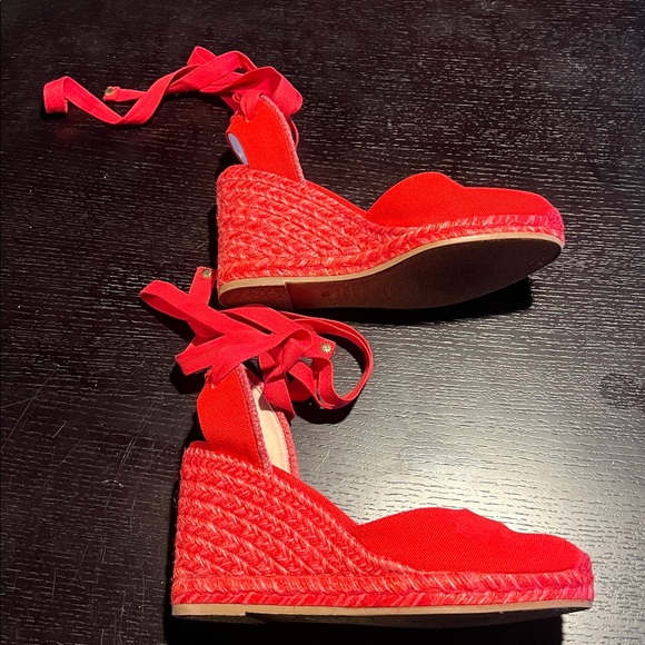 Stuart Witezman red wedge espadrilles. Good used condition. Size 8. - Picture 5 of 8